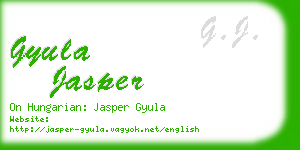 gyula jasper business card